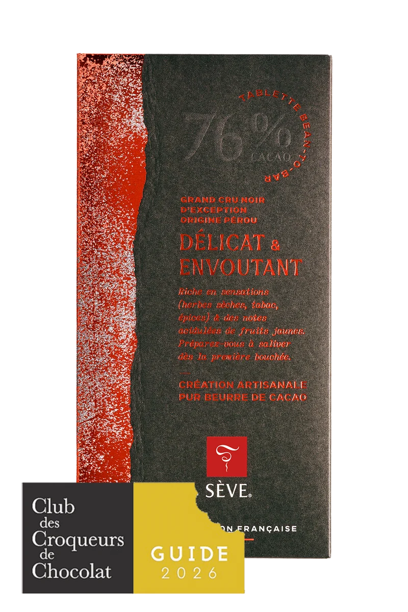 Pérou Piura - Tablette de chocolat noir 76 % de cacao