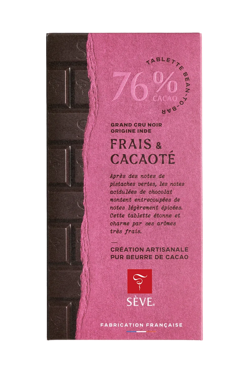 Inde - Tablette de Chocolat Noir à 76% de cacao