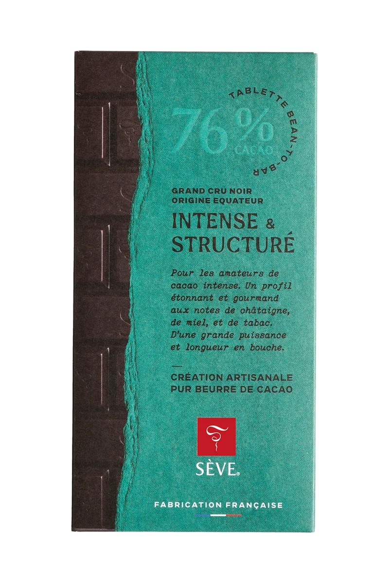 Équateur Arriba - Tablette de chocolat noir à 76 % de cacao