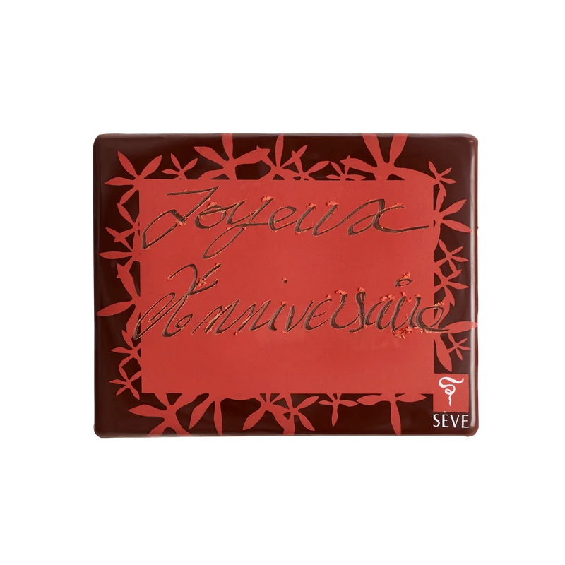 Personnalisation sur plaque chocolat