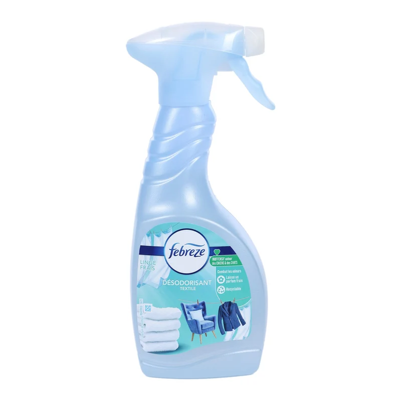 Spray désodorisant textile réducteur d'allergènes