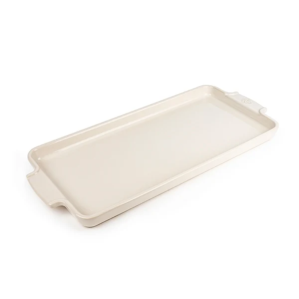 Plaque apéritifs et mignardises céramique Appolia écru 40 cm Peugeot