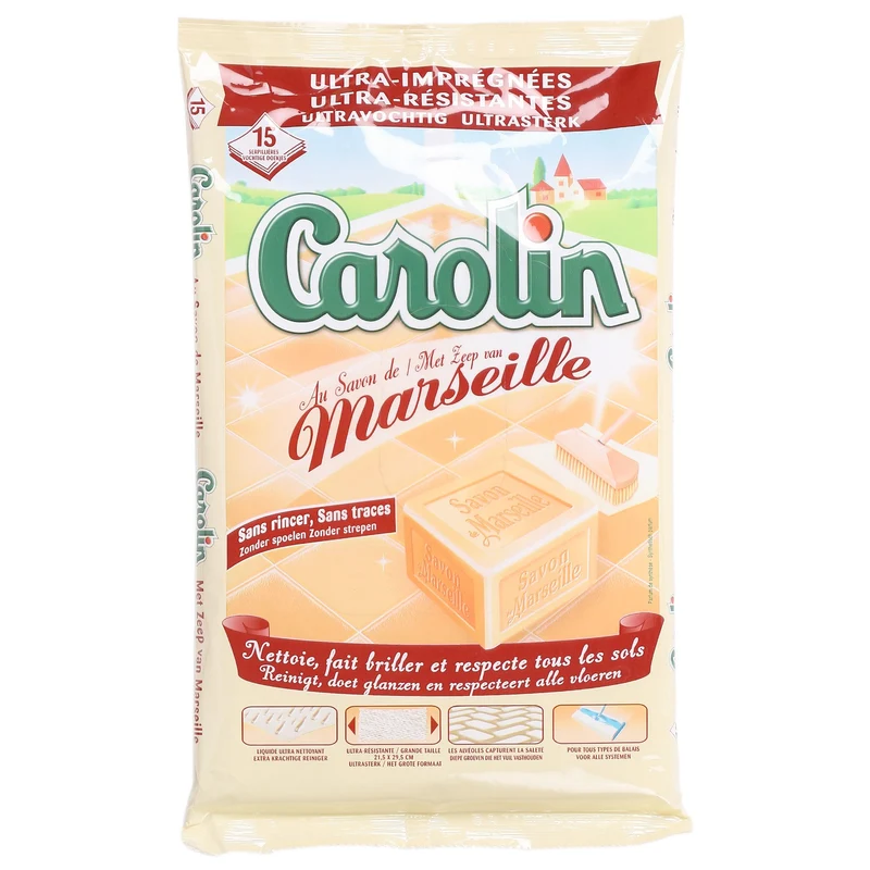 15 lingettes sols