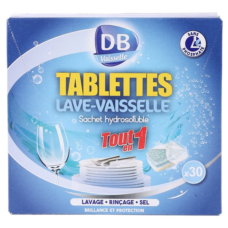 30 tablettes lave-vaisselle