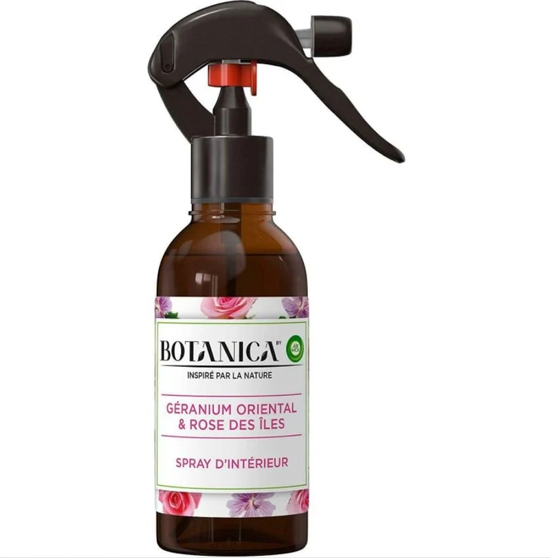 Spray désodorisant géranium et rose
