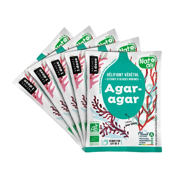 Agar-Agar 5 x 4g bio Nat-ali