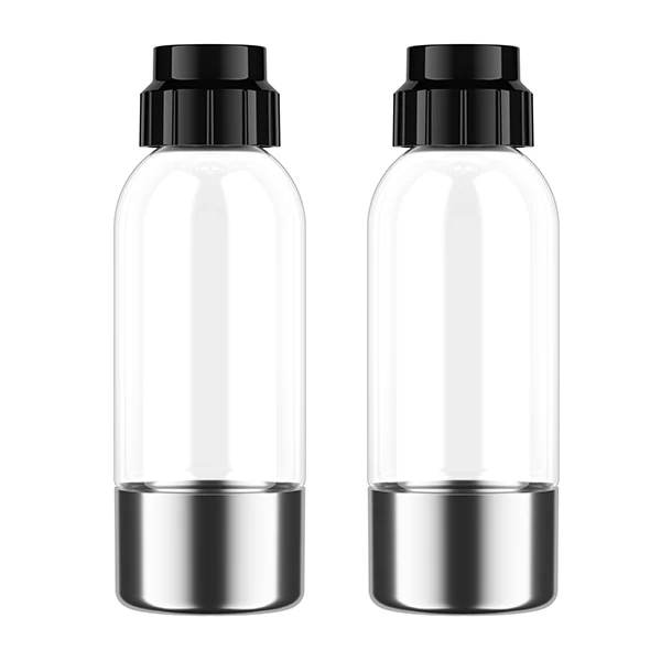 2 bouteilles 0,5 L pour machine à gazéifier Aquabella Naturamix