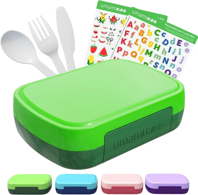 Umami All-in-1 Bento Box for Kids, Ice-pack & Utensils Included, 100% Leakproof Lunch Box Kids, BPA free and safe, Parents' favorite Lunch Box Containers, Microwave & Dishwasher Safe
