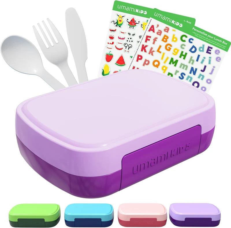 Umami All-in-1 Bento Box for Kids, Ice-pack & Utensils Included, 100% Leakproof Lunch Box Kids, BPA free and safe, Parents' favorite Lunch Box Containers, Microwave & Dishwasher Safe