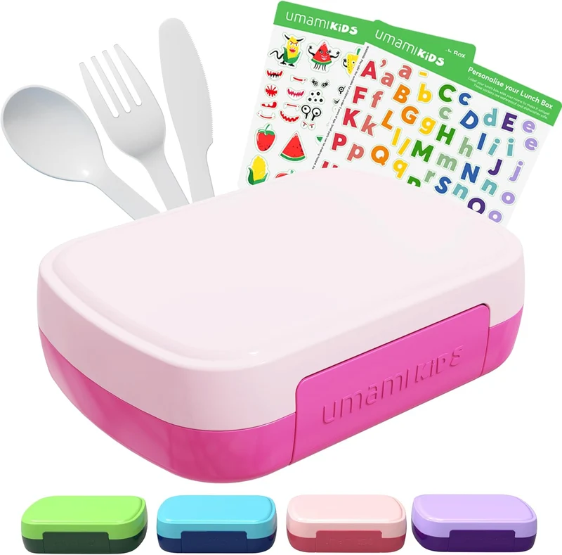 Umami All-in-1 Bento Box for Kids, Ice-pack & Utensils Included, 100% Leakproof Lunch Box Kids, BPA free and safe, Parents' favorite Lunch Box Containers, Microwave & Dishwasher Safe