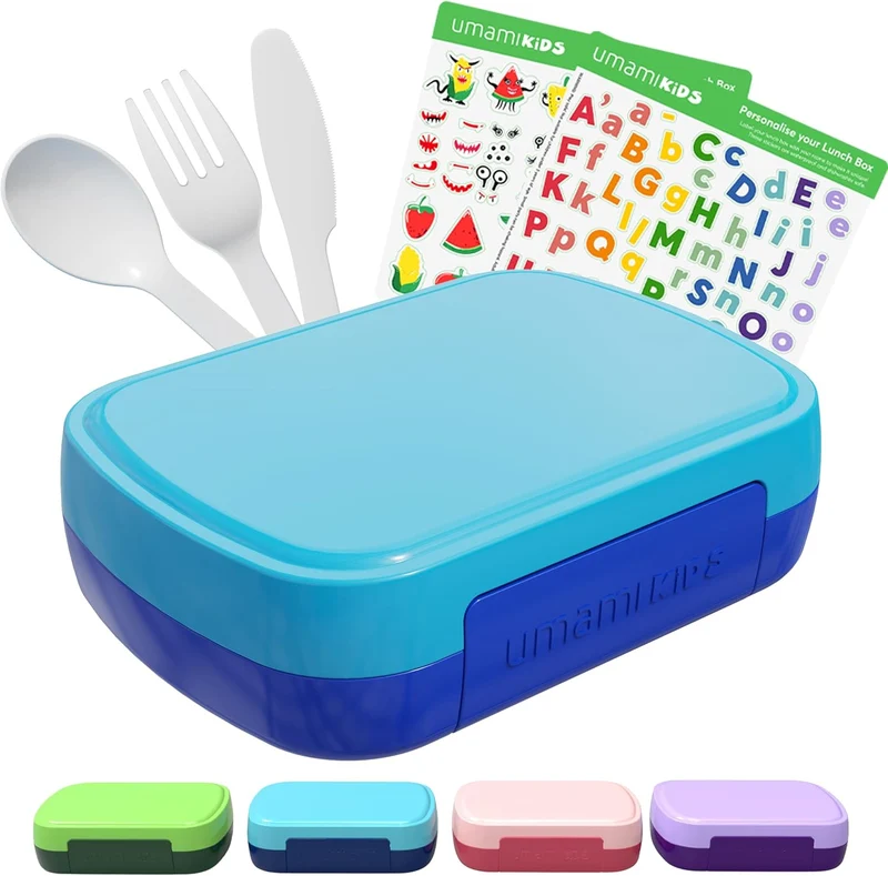 Umami All-in-1 Bento Box for Kids, Ice-pack & Utensils Included, 100% Leakproof Lunch Box Kids, BPA free and safe, Parents' favorite Lunch Box Containers, Microwave & Dishwasher Safe