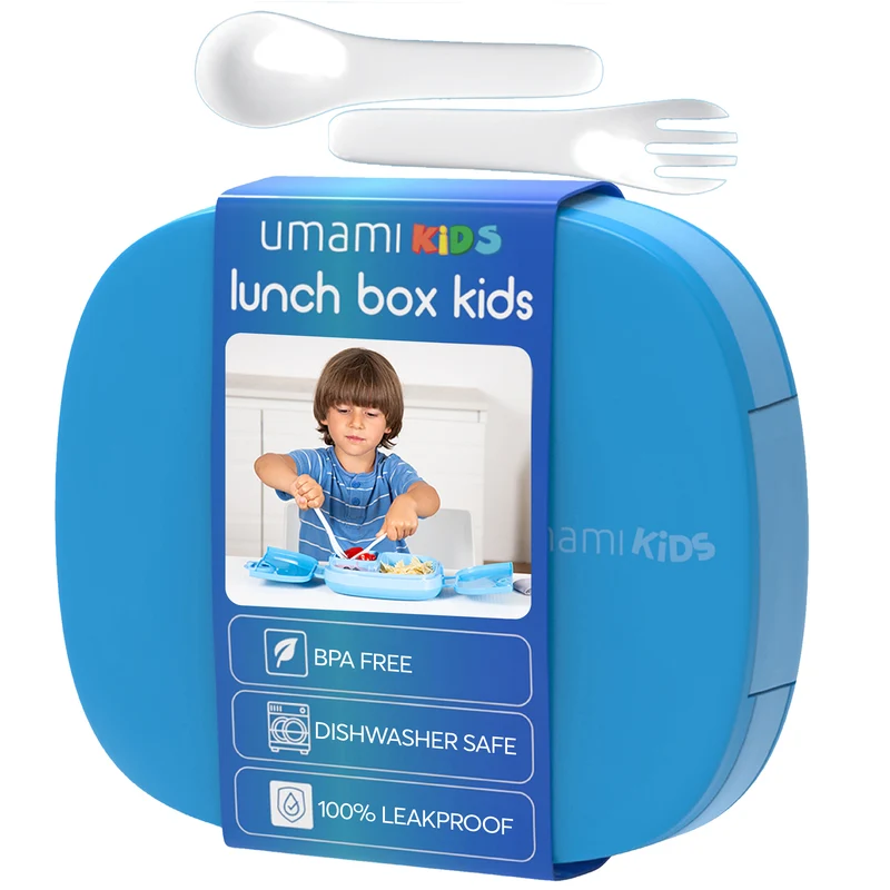 KIDS Bento Lunch Box With Cutlery Blue