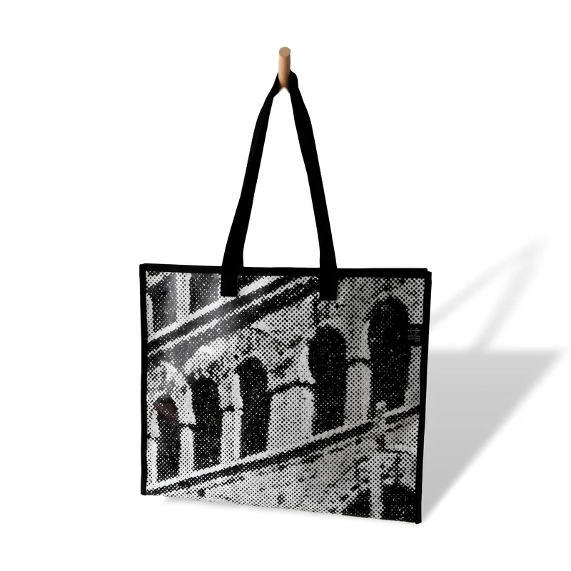 Sac à Fourre-tout - Sac écoresponsable - noir et blanc