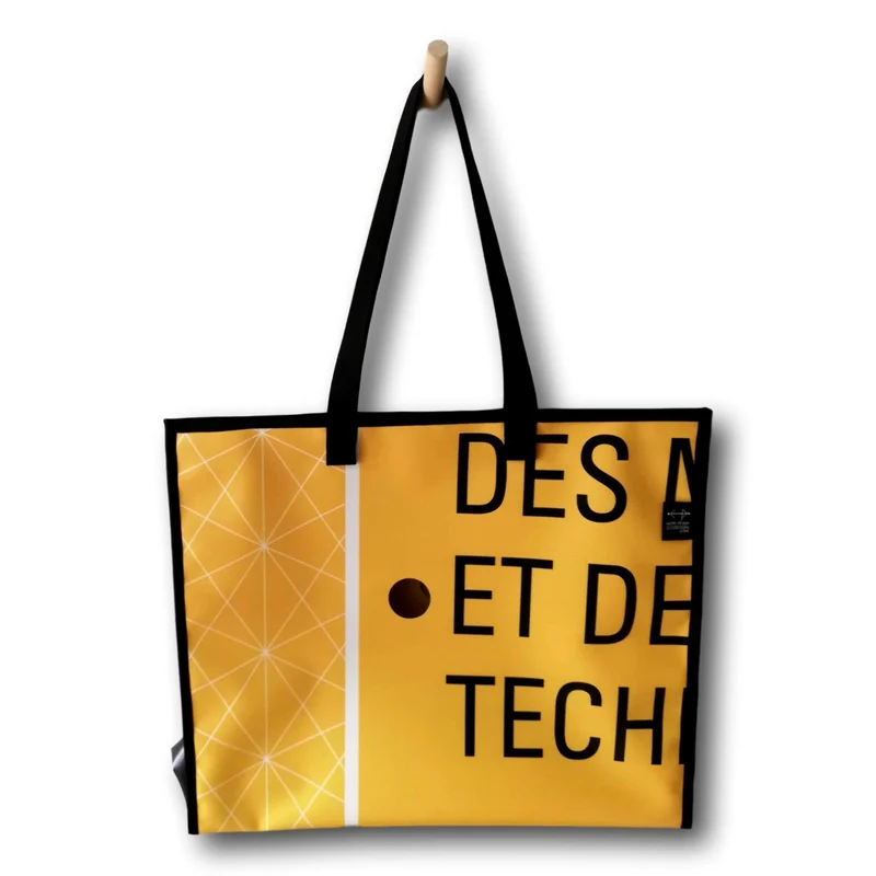 Sac à Fourre-tout - Sac écoresponsable - jaune, blanc, texte noir