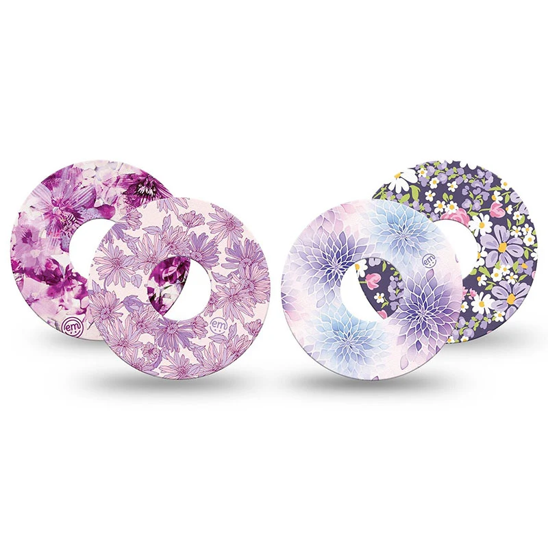 Patchs adhésifs ExpressionMed Freestyle Libre 3 : Pack assorti Violet Garden
