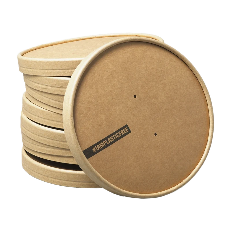 Kraft Paper Container lid - 15.2 cm