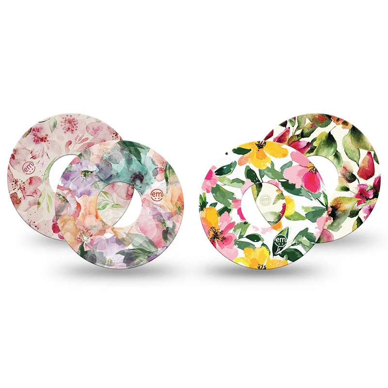 Patchs adhésifs ExpressionMed Freestyle Libre 3 : Fleurs fragiles, pack varié