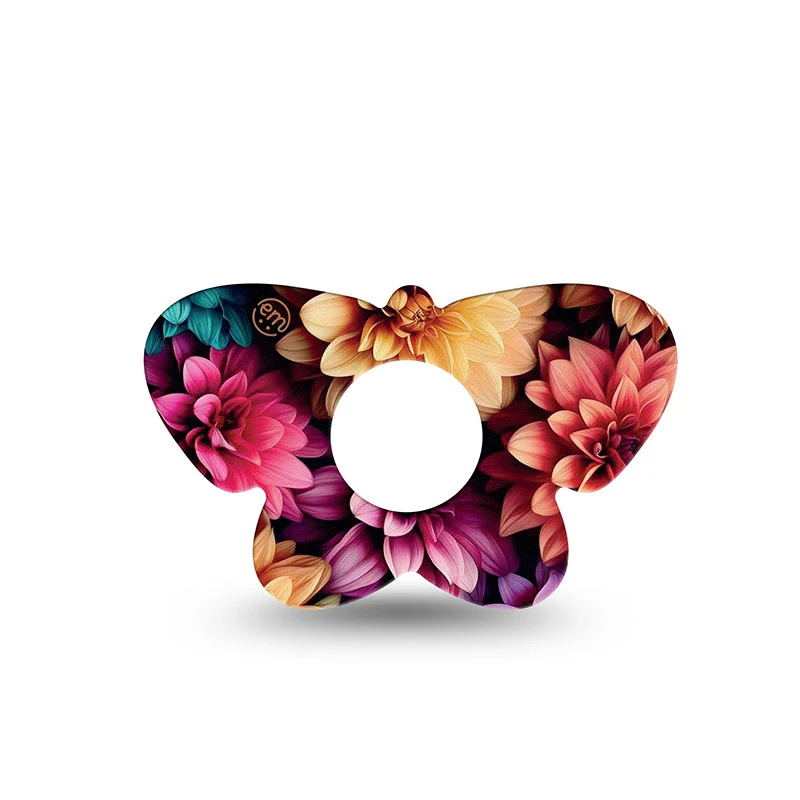Set de perfusion par pompe ExpressionMed, rubans adhésifs : Bouquet de dahlias papillon