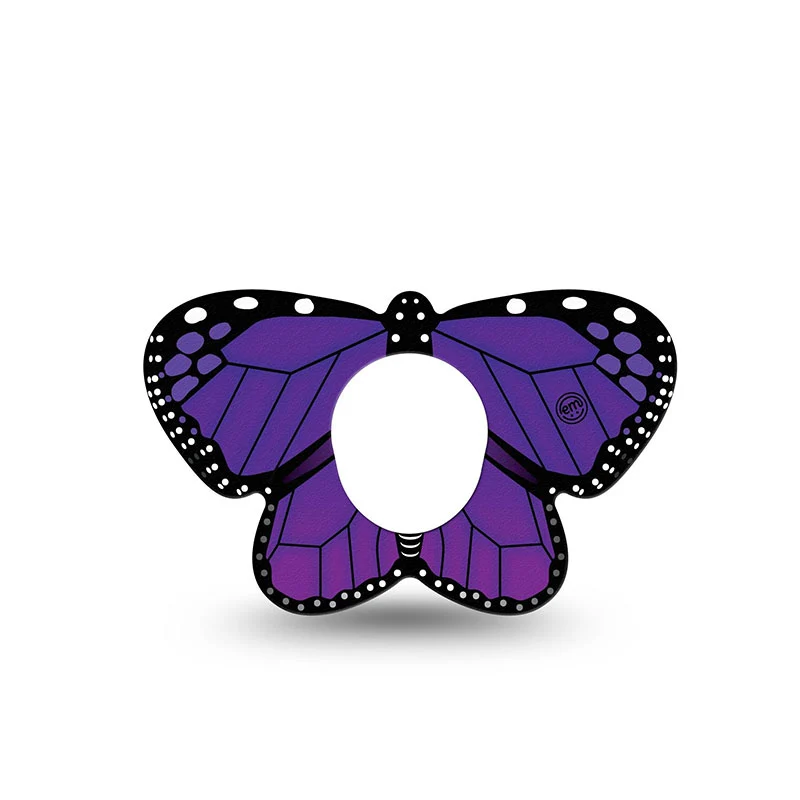 Patchs Adhésifs Dexcom G7 ExpressionMed : Papillon monarque violet