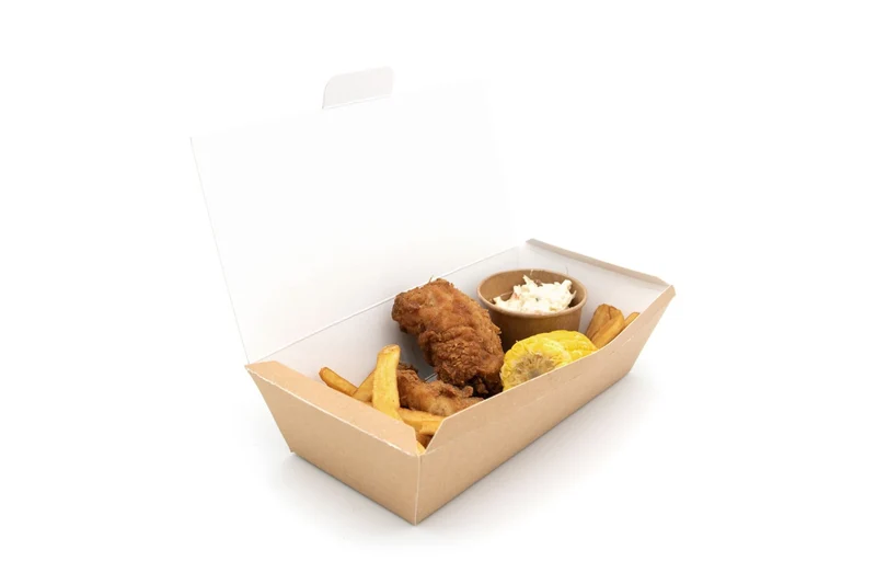 Paperboard Clamshell - 25.2 / 22 x 12.5 / 9.5 x 6 cm