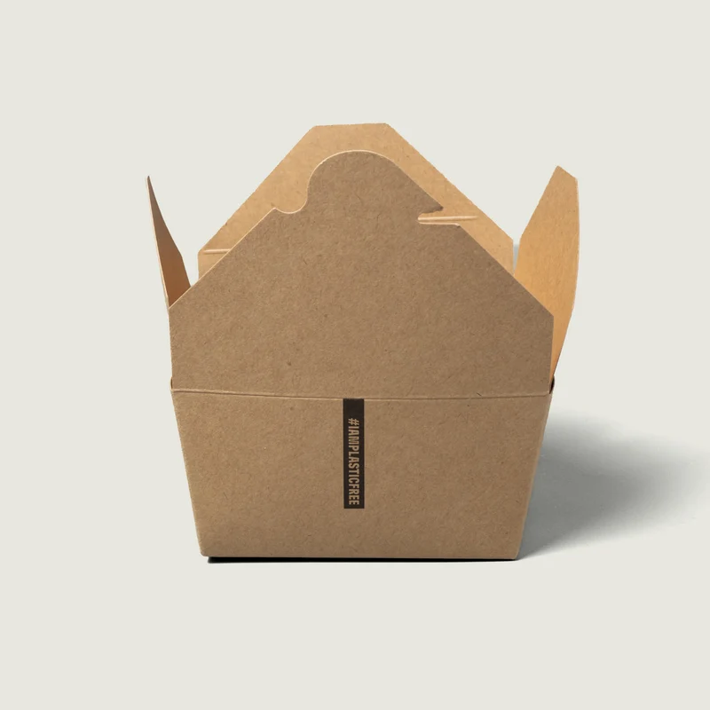 Kraft Paper Clamshell - 13 x 11 x 6 cm