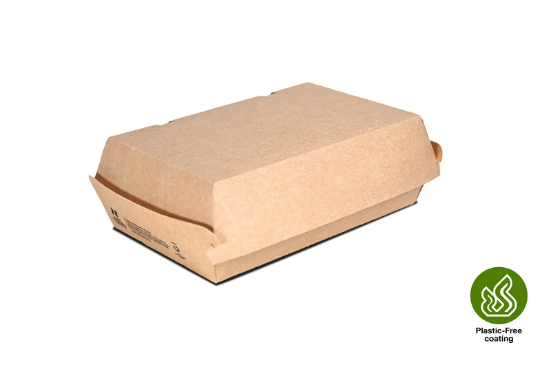 Paper (Seaweed Coating) Clamshell - 22.3 x 14.7 x 7.6 cm