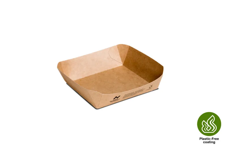 Paper (Seaweed Coating) Tray - 11.5 x 11.5 x 3.9 cm
