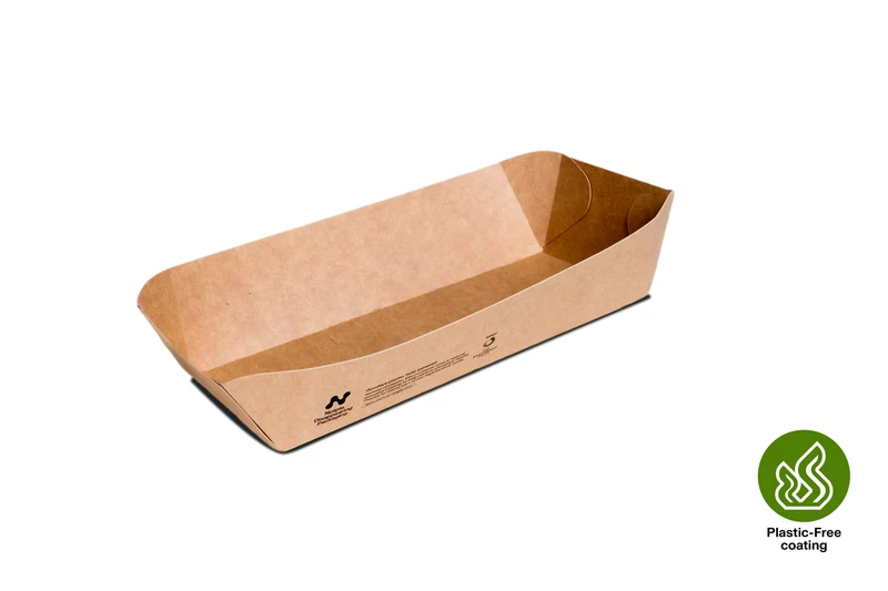 Paper (Seaweed Coating) Tray - 24.5 x 13.8 x 4.85 cm