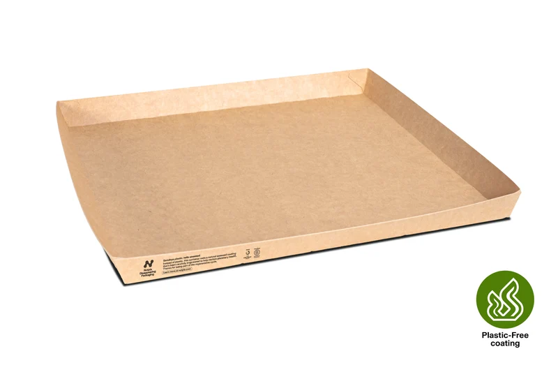 Paper (Seaweed Coating) Tray - 26.5 x 26.5 x 2.15 cm