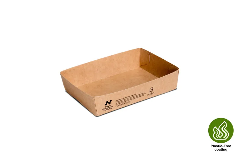 Paper (Seaweed Coating) Tray - 15.2 x 11.7 / 11.0 x 3.5 cm