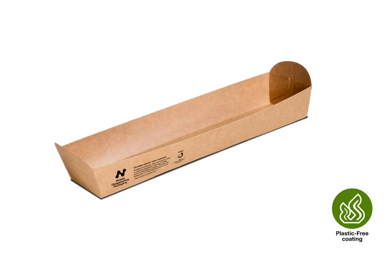 Paper (Seaweed Coating) Tray - 26.0 x 7.15 x 5.1 cm