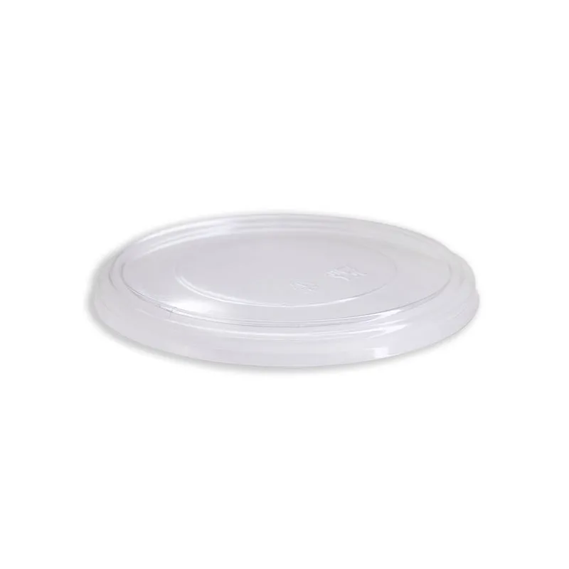 150MM PET CLEAR FLAT BAMBOO BOWL LID