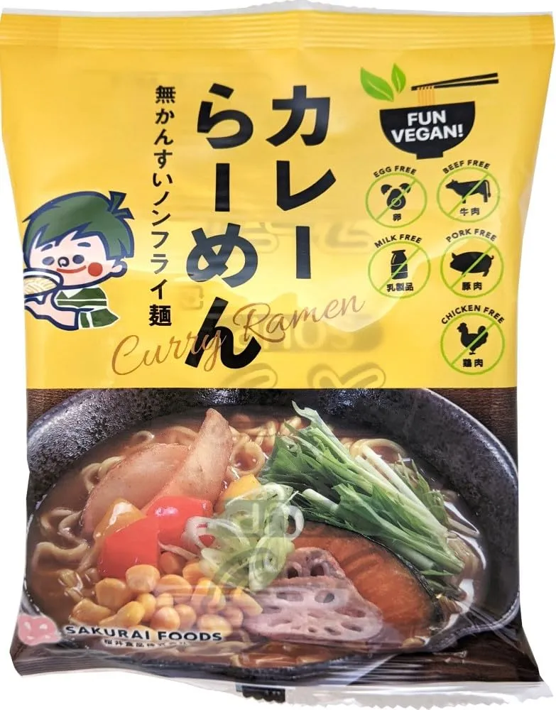 Sakurai Foods Vegan Curry Ramen 98g Non-Fried
