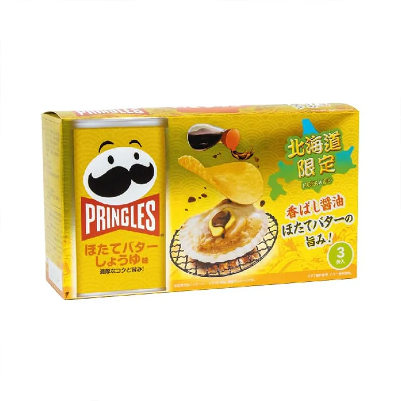 Pringles Hokkaido Limited Scallop Butter Soy Sauce Chips 159ｇ(53ｇｘ3缶)