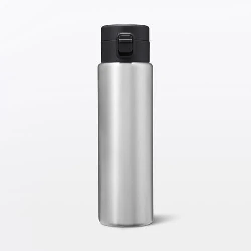MUJI Vacuum Insulated One Touch Bottle Silver