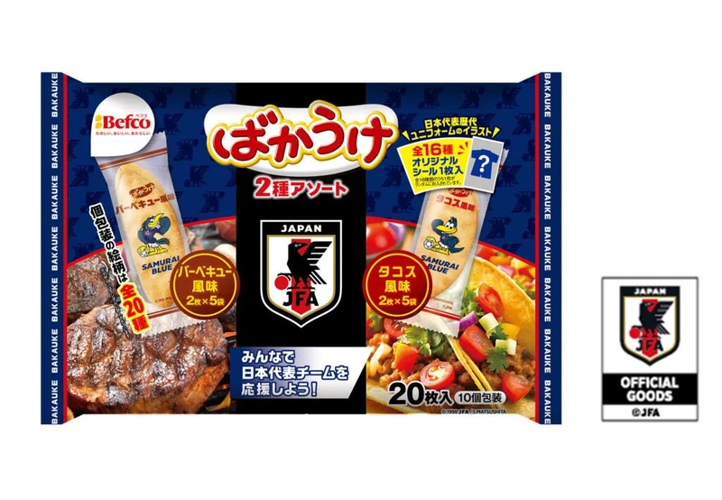 Befco Bakauke Rice Crackers Japan National Football Team 20 pcs