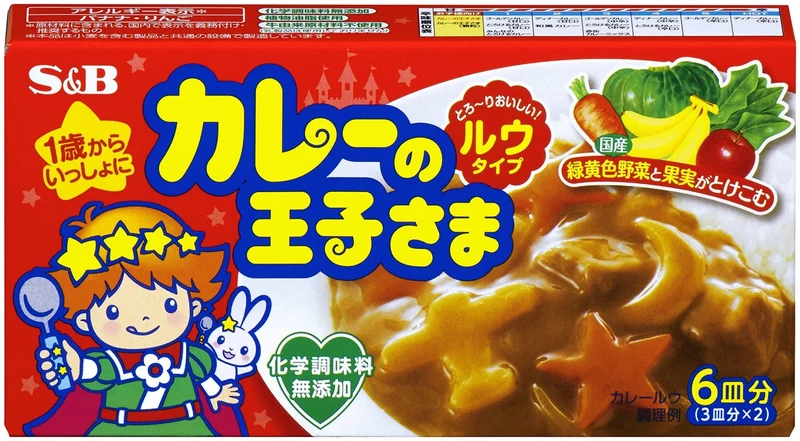 S&B Curry Prince for Age 1 and Above Roux Type 80g