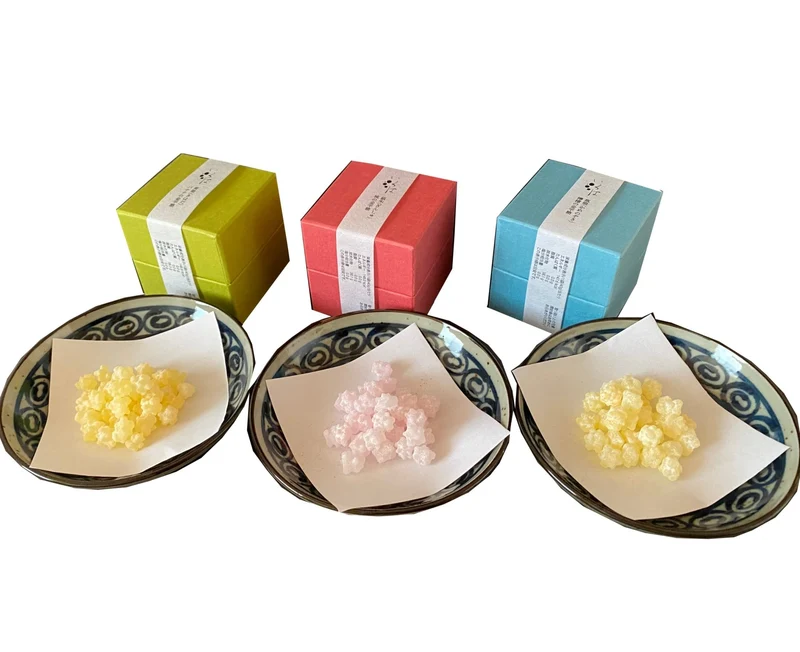 Iroha Kyoto Konpeito Sugar Candy Set 3 Flavors: Peach, Banana, and Lemon