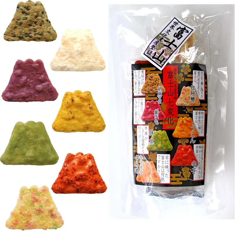 Senbei Labo Fujisan Rice Crackers 7 Colors 7 Flavors 21 Pieces
