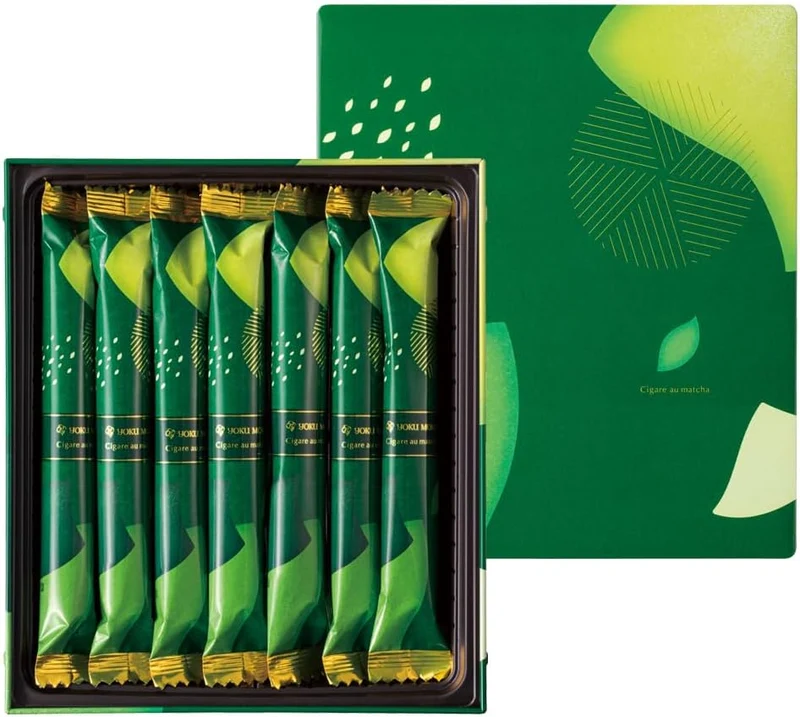 YOKU MOKU Premium Butter Cookies Cigare au Matcha 14 pcs