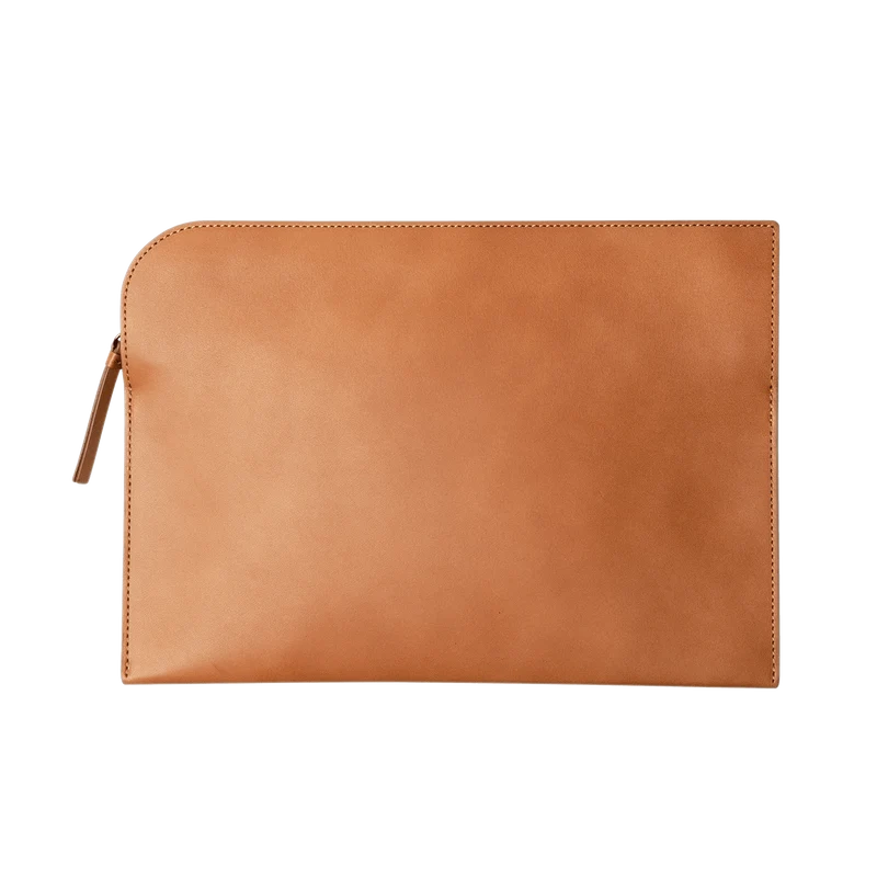 TSUCHIYA KABAN Black Smooth Leather Slim Case Made in Japan