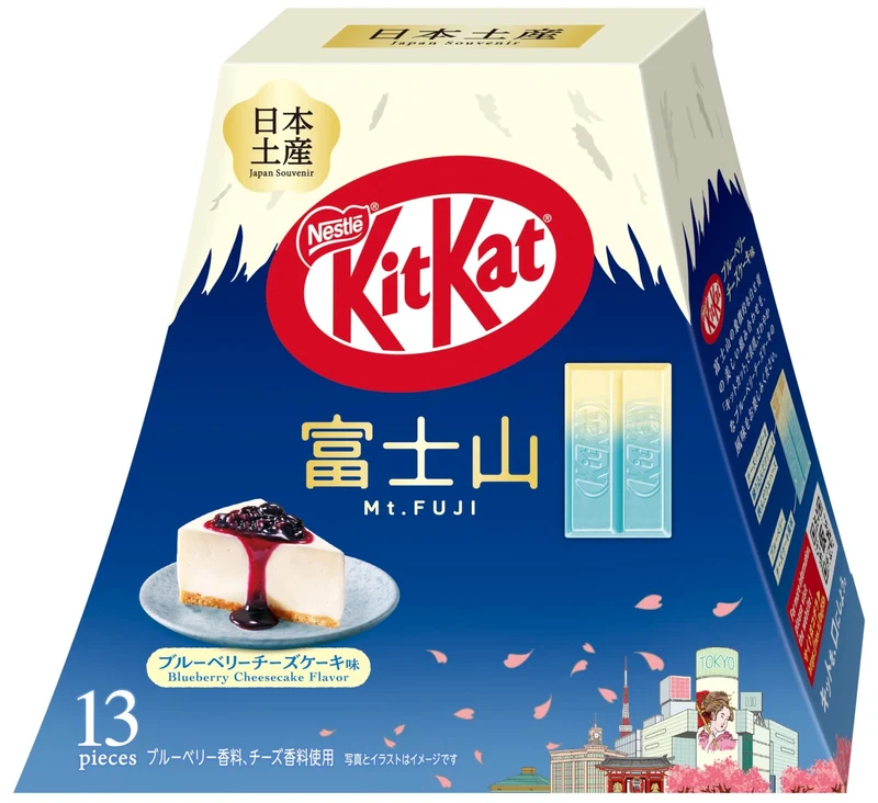 Nestlé Japan KitKat Blueberry Cheesecake Flavor Mt. Fuji Pack (13 pcs)