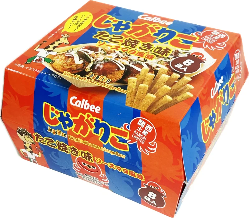 Calbee Jagarico Takoyaki Sauce & Mayo Snacks (8 Packs) – Osaka/Kansai Souvenir