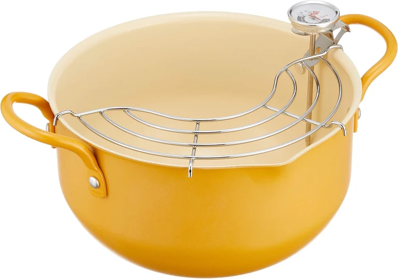 Summit Kogyo Iron Deep Frying Pot 20cm Yellow