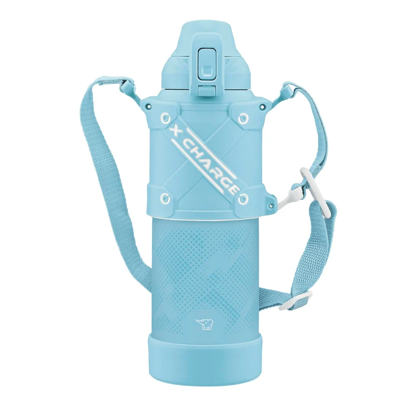 Zojirushi 1 0L Insulated Bottle — Shock‑Resistant 2‑Part Wash (Sky Blue)