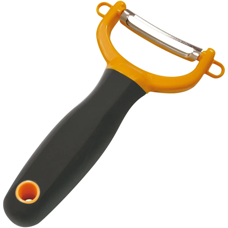 Kokubo Horizontal Peeler T Blade Stainless Steel Comfortable Grip KK-618 Orange