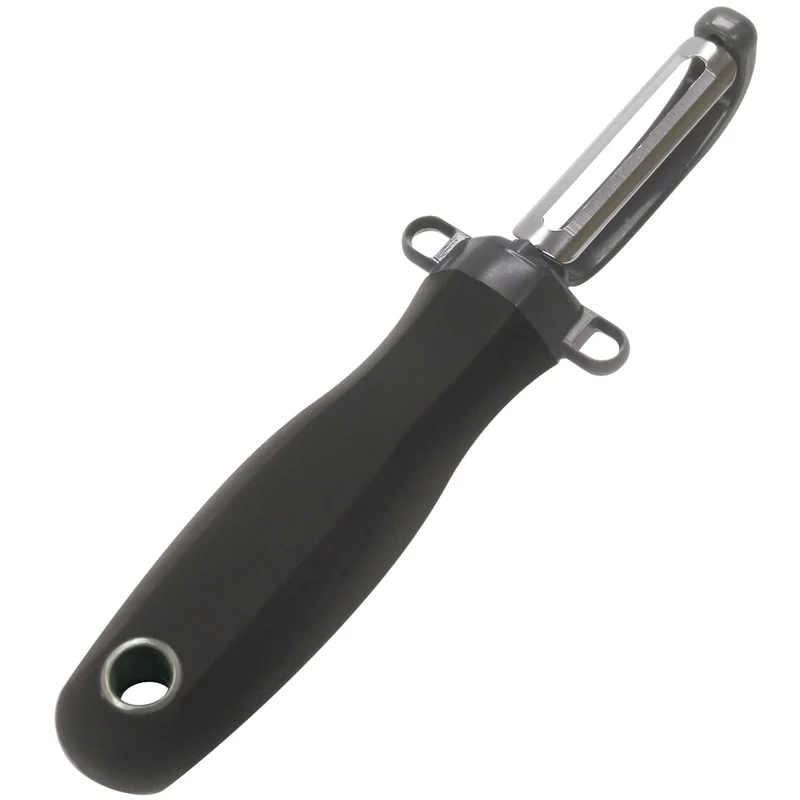 Kokubo Vertical Peeler Stainless Steel Blade Ergonomic Handle KK-617 Black