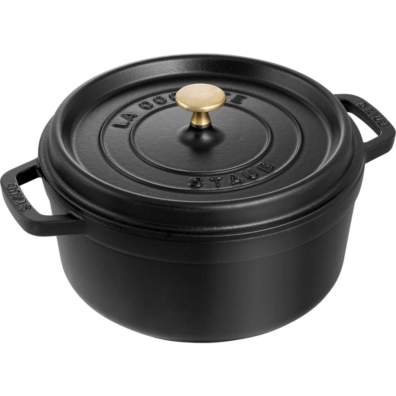 Staub Cocotte Round Dutch Oven Black 1102425 4 Quart