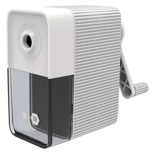 Nakabayashi Manual Pencil Sharpener for Thick Pencils DPS-H501W White