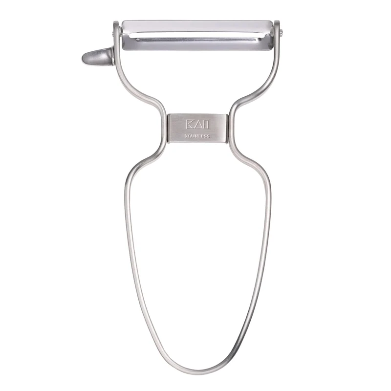 KAI Stainless Steel Peeler Comfortable Handle Dishwasher Safe DH8009 Silver